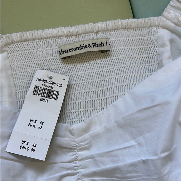 Abercrombie White Off-Shoulder Women's Top - Picture 4 of 5